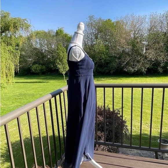 Chiffon Dress - Navy - size 14 - Picture 6 of 15